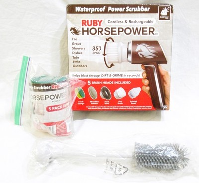 Ruby Horsepower Cordless Rechargeable Handheld Portable Power Scrubber