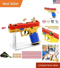 DIY Building Block Foam Blaster Set - Educational STEM Toy Gun with 100 Foam ...