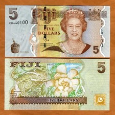 FIJI, 5 dollars, ND (2012), P-112b, QEII, UNC