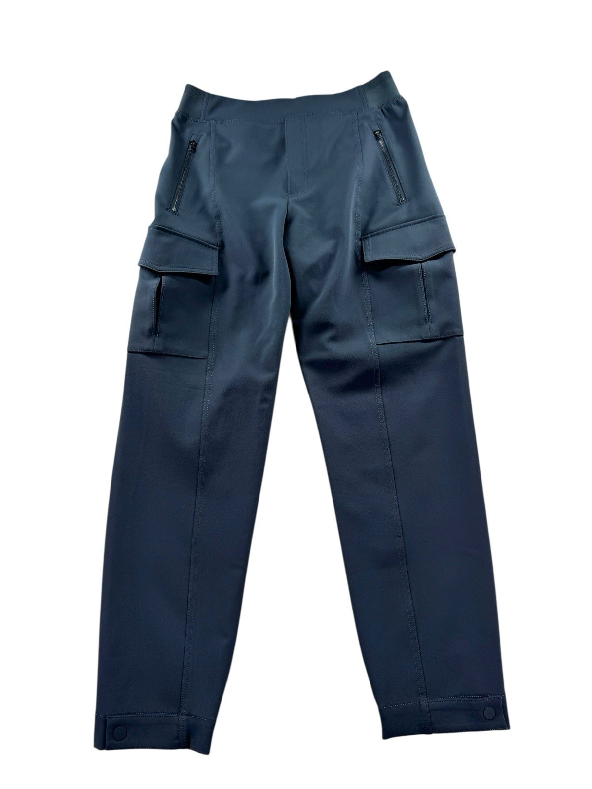 Athleta Endless High Rise Utility Cargo Pant Sz 6 Blue Snap Hem High Rise