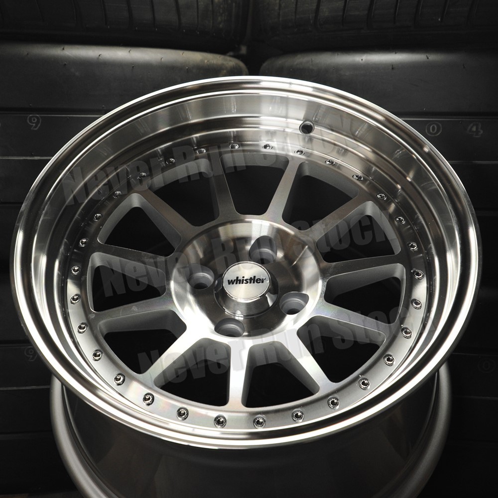 WHISTLER SK11 16x8 4x100 0 OFFSET MACHINE FACE SILVER 11 SPOKE +