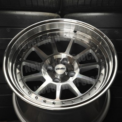 WHISTLER SK11 16x8 4x100 0 OFFSET MACHINE FACE SILVER 11 SPOKE +
