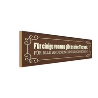 Holzschild 10X27 Cm Schokolade Therapie Essen Trinken Deko Geschenk Holz Schild