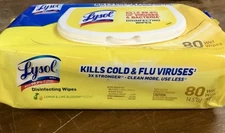 6 Packs Of 80ct Of Lysol Lemon & Lime Blossem Scent Disinfecting Wipes