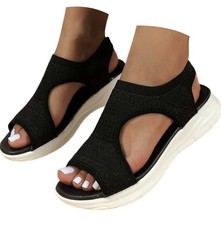 *Brand New* Nuoke Sandals Women’s Shoes Wedge Orthopedic Wide Fit Arch Supp UK 7