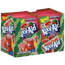 Full Box 48x Packets Kool-Aid Watermelon Soft Drink Mix Free Fast Shipping 