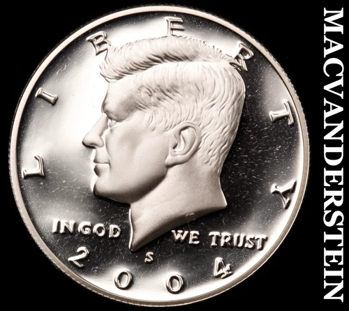 2004-S Kennedy Half Dollar- Lustrous Silver Choice Gem Proof  #i3327