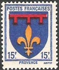 France num Yvert 574 ** MNH Armoiries Provence Année 1943