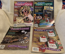 4 Pc Quick  Easy Plastic Canvas Patterns Magazines 41,49,50, 57 Lot 1 - GUC