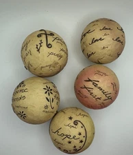 5 Vintage Decorative Magnetic Spheres by Robin Davis - Handcrafted - **USED**