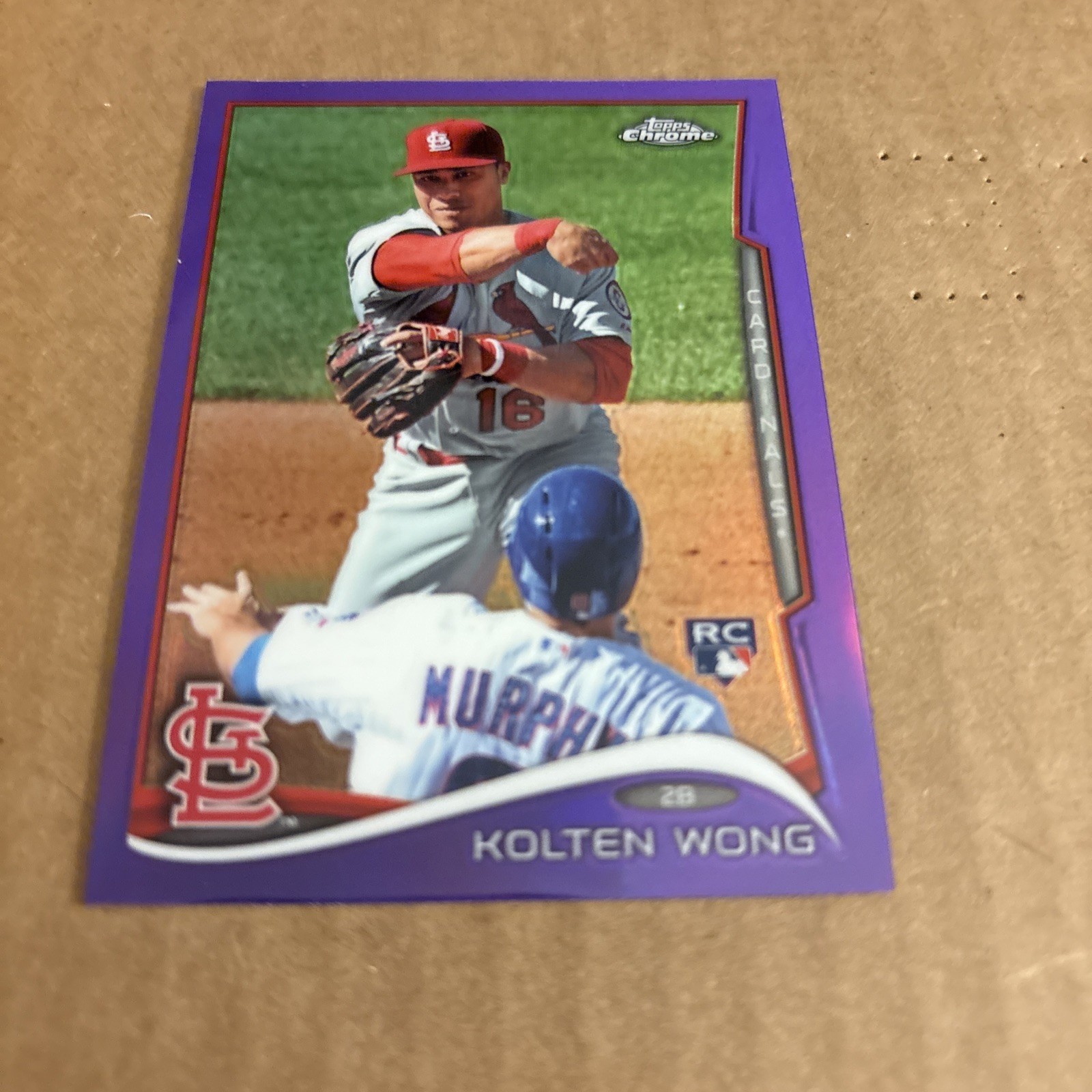 2014 Topps Chrome PURPLE REFRACTOR Kolten Wong #188 Cardinal Baseball (f3)