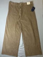 Universal Thread High Rise Sailor Wide Leg Corduroy Tan Pant Sz 12 NWT