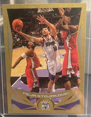 Peja Stojakovic 04 Topps Gold # 99 rare Kings Top 10 all 3 point shooter
