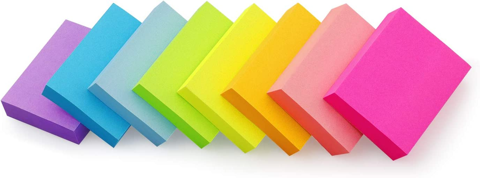 Sticky Notes 1.5X2 Inch Bright Colors Self-Stick Pads 8 Pads/Pack 100 Sheets/Pad-image