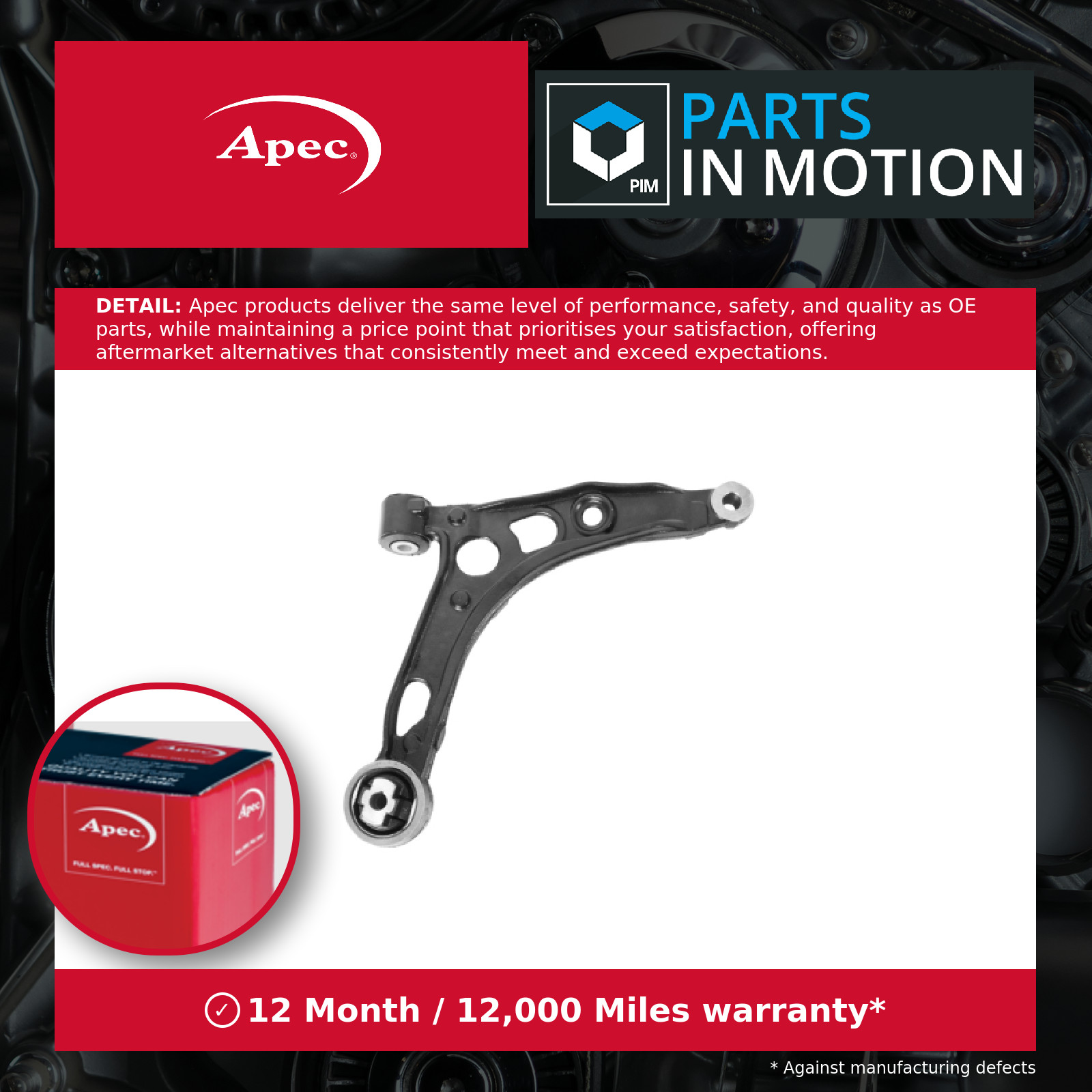 APEC AST2520 Track Control Trailing Arm Front Right Lower Fits Fiat Peugeot - Image 8