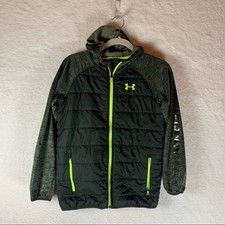 Under Armour Jacket ColdGear Boys Size XL Casual Winter Gear Army Green 5145