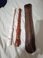 Dark Sonata Wood Vintage Schreiber Selecta Flute Recorder Made In Germany 12”