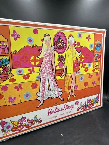 Vintage Barbie & Stacey Sleep And Keep Case Dolls W/ Ken. & Wardrobe. ML
