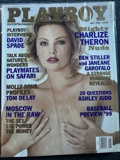 Play Boy Magazine May 1999 Tishara Causino & Charlize Theron 