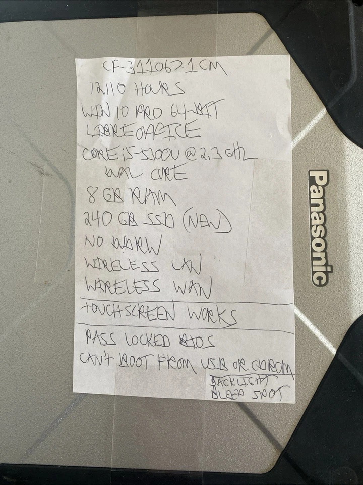 Lote de cinco Toughbooks Panasonic CF-30 ver descripciones Foto 3 de 4