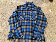 Vintage Pendleton Woolen Virgin Wool Button Up Shirt Mens Size M USA Made
