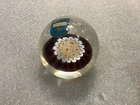 Murano Art Glass Paperweight Millefiori Canes Multicolor Floral Vintage