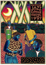 SOLD OUT - 1997 New Orleans Jazz Poster featuring The Neville Brothers