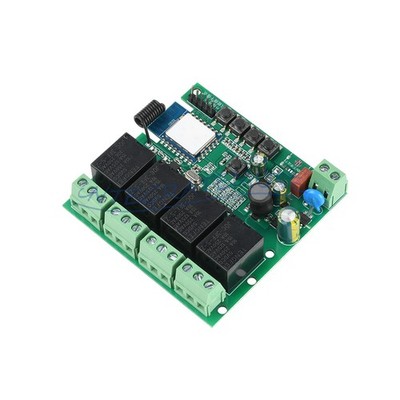 AC 220V Smart 4-channel WiFi Remote Control Relay Switch Module 433MHz Tuya APP