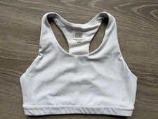Athleta Girl White Racerback Sports Bra Size L/12 Girls