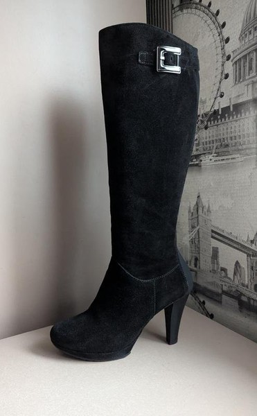 Women Paul Green Boots Black Suede 37 #C3LJ