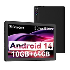 Tablet 10.1 inch Android 14 Tablet 10 64GB RAM Octa-core TF 1TB Wifi Touch