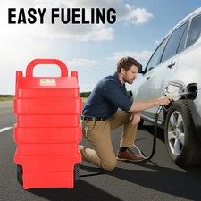 16 Gallon 60L Portable Fuel Caddy Tank with 12V DC Electric Transfer Pump