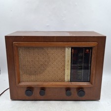 Vintage Pye 15A Valve Radio 1940s Wooden Cabinet Tube Radio Retro Bakelite Dial