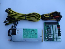 HP 1200 Watt Platinum All-In-One GPU Mining Rig Power Supply Kit ZSX 200-240V 