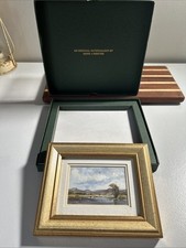 David J Weston Watercolour Miniature Painting Original Artwork Lochard Launch