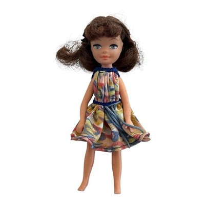 Vintage 1967 Uneeda Tiny Teens Mini Time Doll Brunette with Outfit 5 
