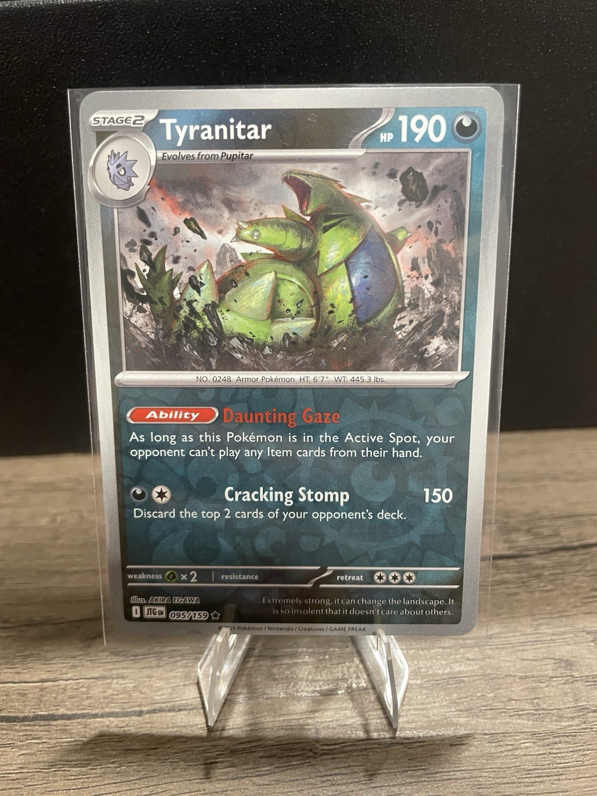 Tyranitar - 095/159 - Rare - Reverse Holo Pokemon SV09 Journey Together M/NM