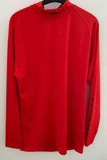 J LINDEBERG GOLF M AELLO MEN?S RACING RED SLIM FIT COMPRESSION BASE LAYER TOP XL