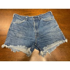 VTG Levi  s Cut Off Shorts Women Summer 60s 70s Orange Tab Western Boho Festival