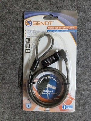 Laptop Notebook Universal Security Cable Lock 4 Dial Combination SENDT Brand