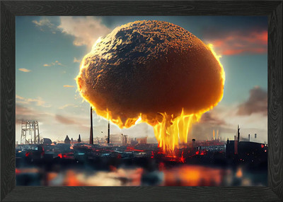 Bombe Atomexplosion Gerahmtes Wandbild Poster Leinwanddruck Bild