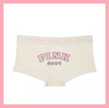 NWT Victoria's Secret PINK Cotton Logo Boyshort Panty Size M NEW Limited Edition