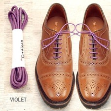 VIOLET Waxed Cotton SHOELACES Laces any qty  one ship charge Allen Edmonds