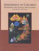Assessment of Children Behavioral and Clinical Applications Jerome Sattler