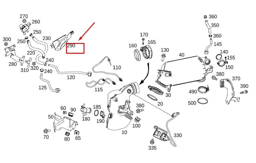 MB GLE W167 Pressure Sensor Holder Heat Shield A1674920100 NEW