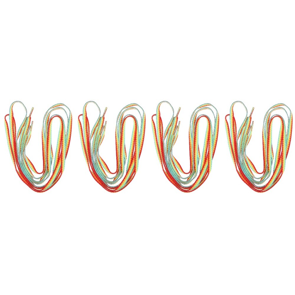 APL 4 Paia Lacci Arcobaleno Donna Bambino Lacci per Stivali Sneakers