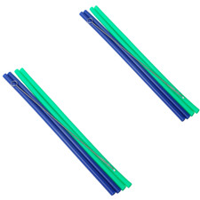 Reusable Premium Silicone Drinking Straws- 8 Straws  2 Brushes - BPA Free