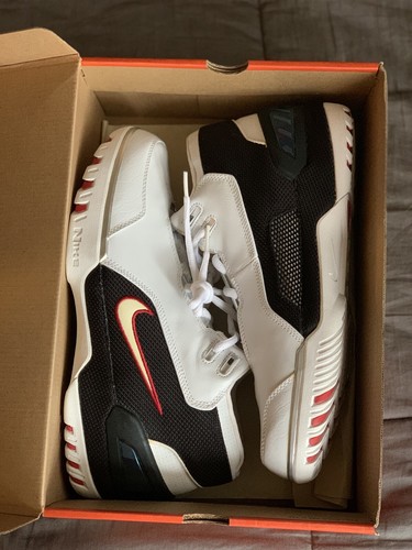 Brand New 2003 Lebron1 Nike Air Zoom Generation White OG AZG Sz 10.5 308214-111 - Picture 7 of 8