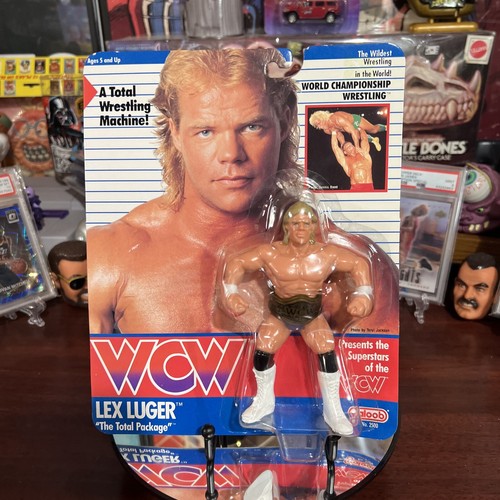 LEX LUGER 1990 MOC WCW GALOOB WORLD CHAMPIONSHIP W...