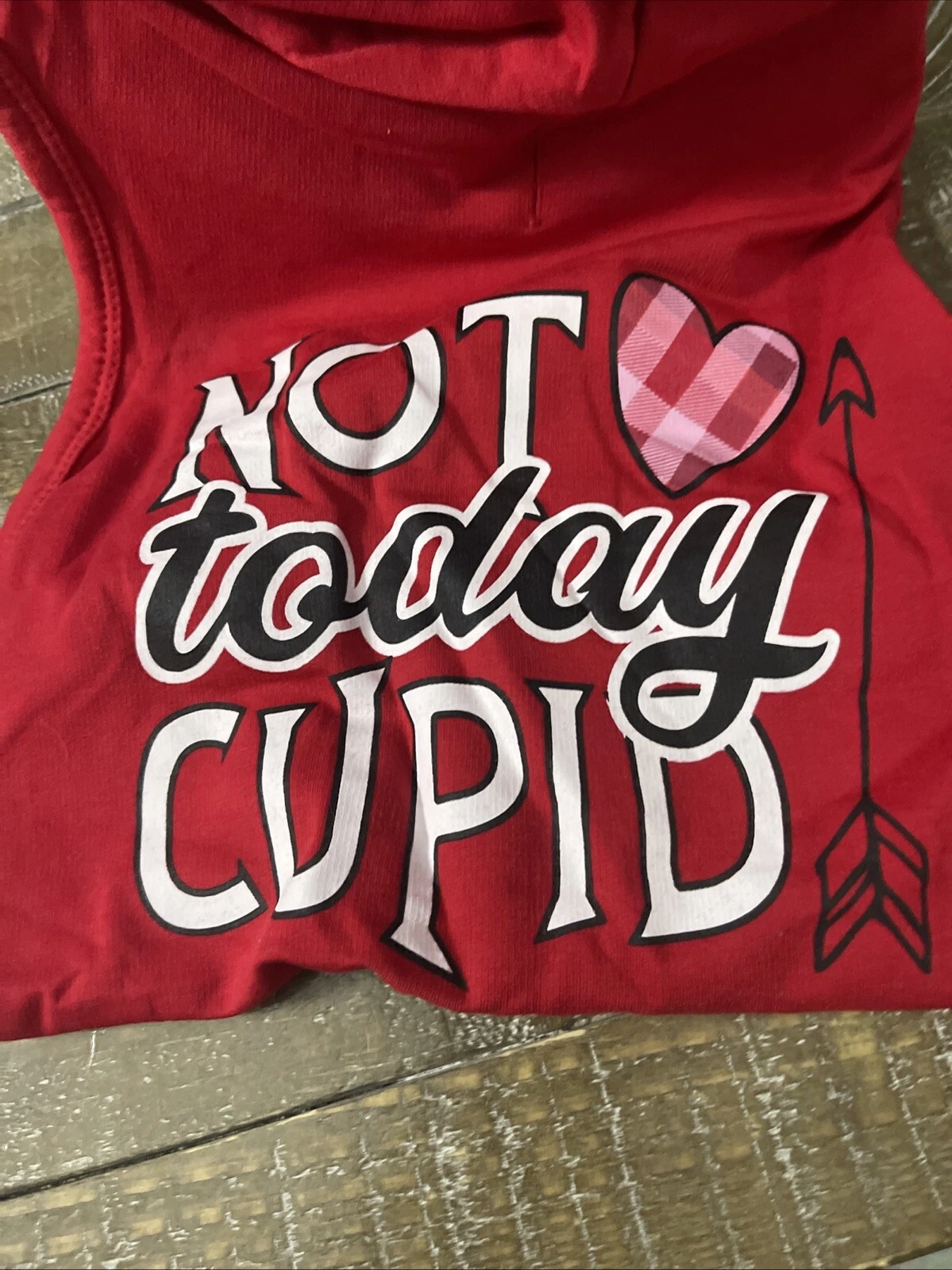 Felpa con cappuccio abbigliamento cane San Valentino taglia M